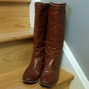 Frye Tall Leather Riding Boots 7.5 Brown